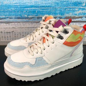 Ugg Pride Highland Hi Cali Collage Hiker Sneakers in Rainbow Stripes Womens 7